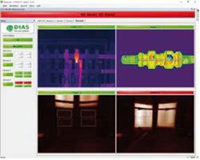 PYROSOFT Client ， 高可达8台的多台DIAS红外热像仪图像和报警软件