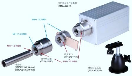 德国DIAS带空气吹扫器的水冷套、球形安装支架、滑动窗口、空气吹扫器、瞄准管安装组合