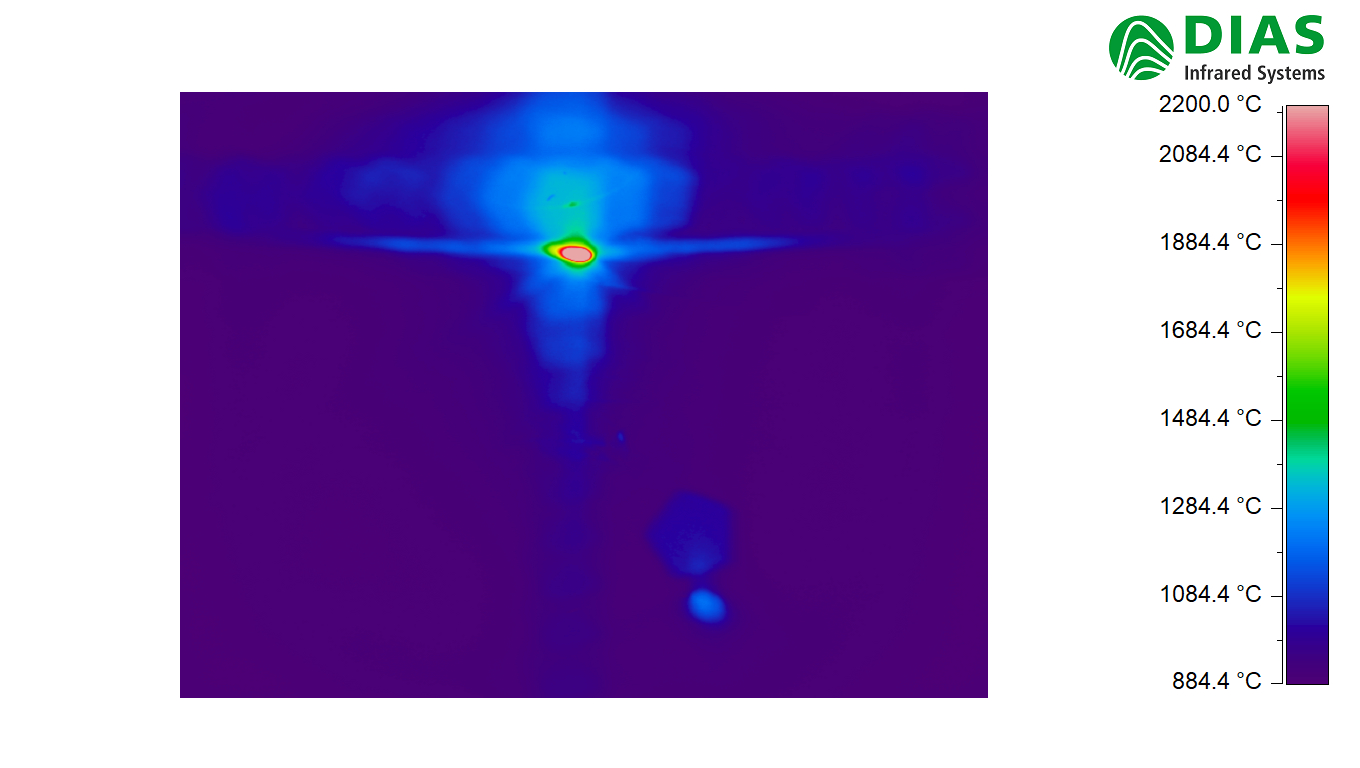 激光焊接熔池热图像 | 德国DIAS红外热像仪 | PYROVIEW 768N